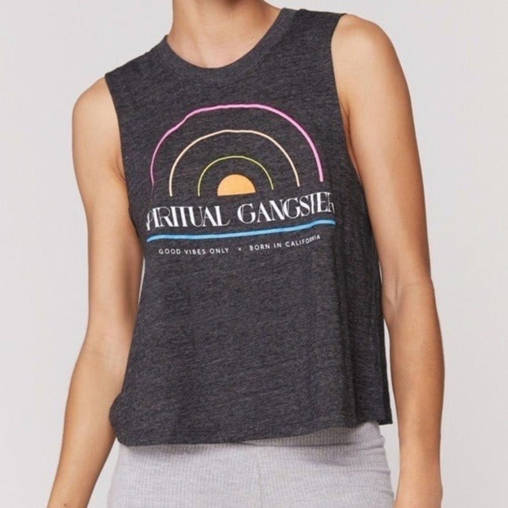 Spiritual Gangster crop tank size Small